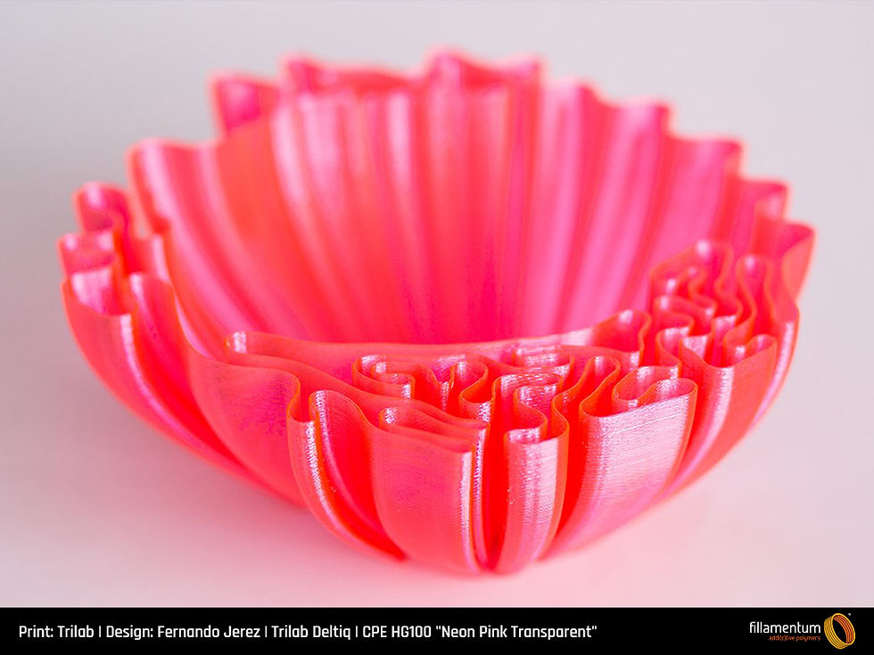 Thumbnail: Fillamentum CPE HG100 Neon Pink Transparent  1.75mm 750gr