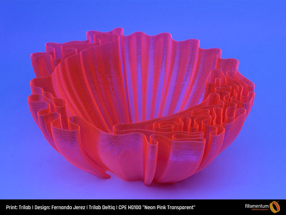 Thumbnail: Fillamentum CPE HG100 Neon Pink Transparent  1.75mm 750gr