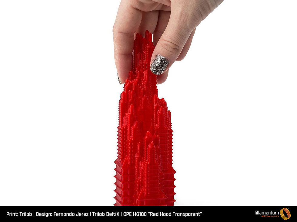 Thumbnail: Fillamentum CPE HG100 Red Hood Transparent  1.75mm 750gr
