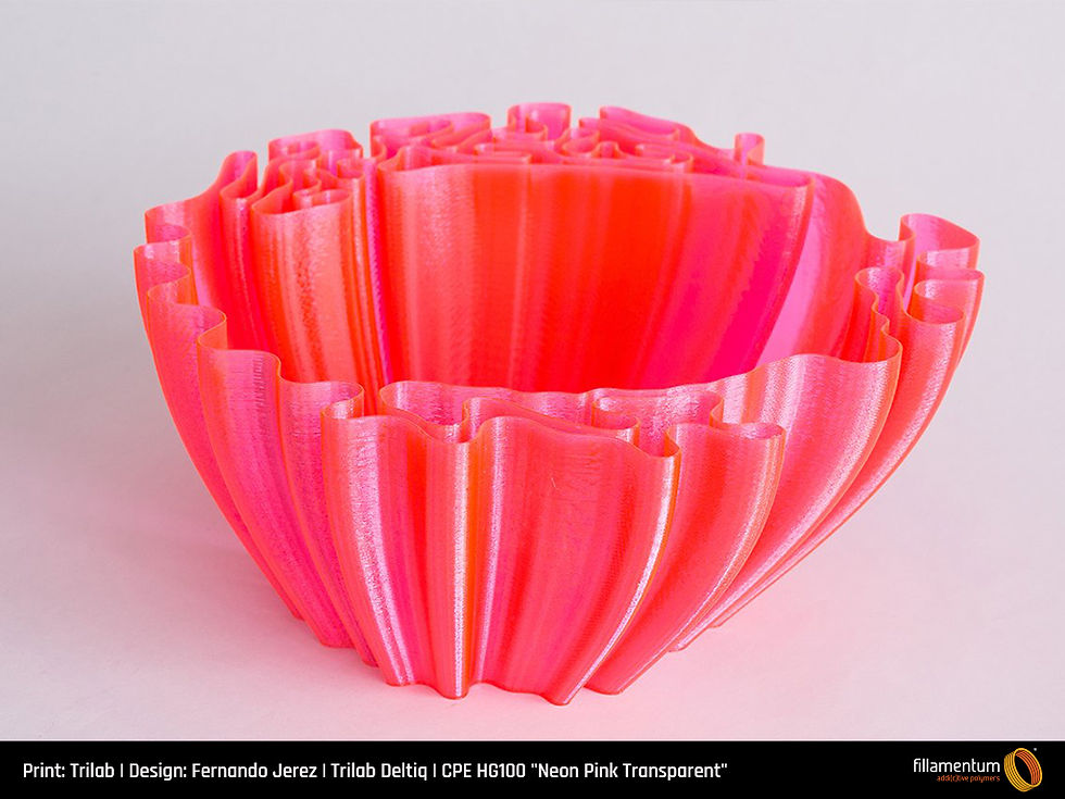 Thumbnail: Fillamentum CPE HG100 Neon Pink Transparent  1.75mm 750gr