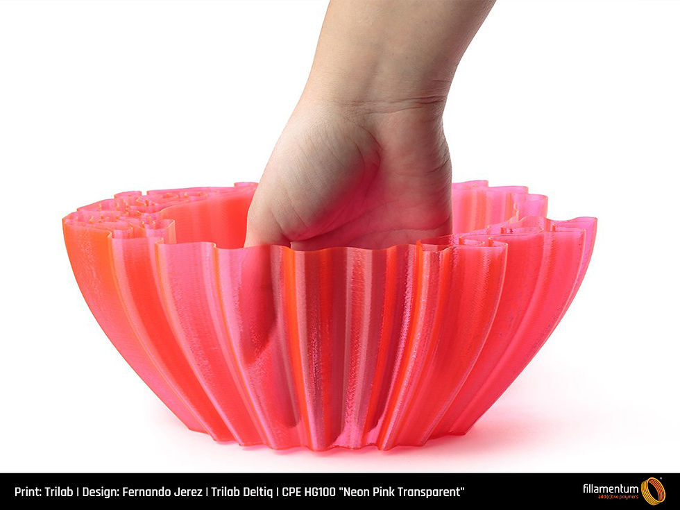 Thumbnail: Fillamentum CPE HG100 Neon Pink Transparent  1.75mm 750gr
