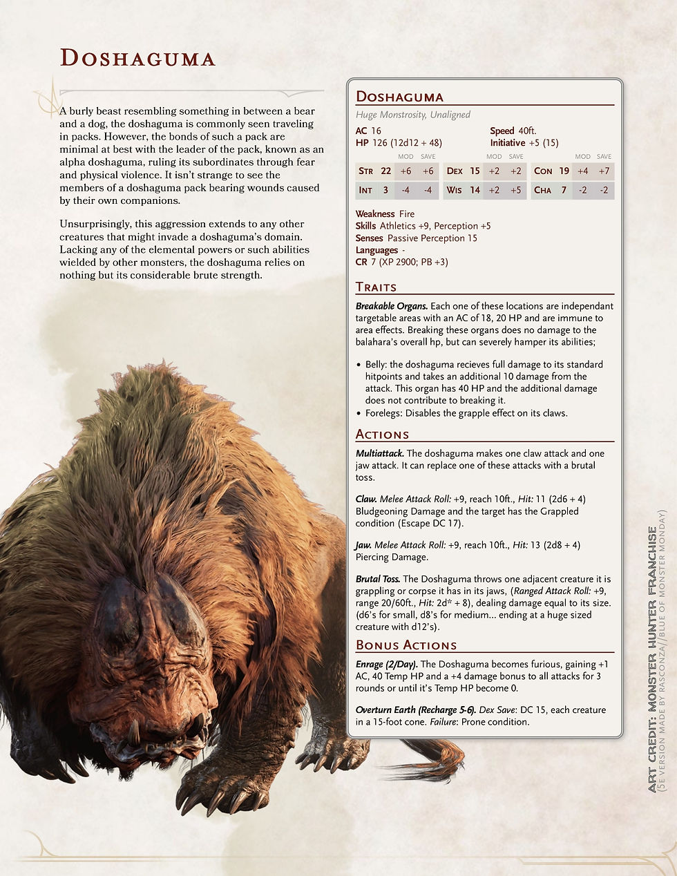 Blue's D&D Doshaguma