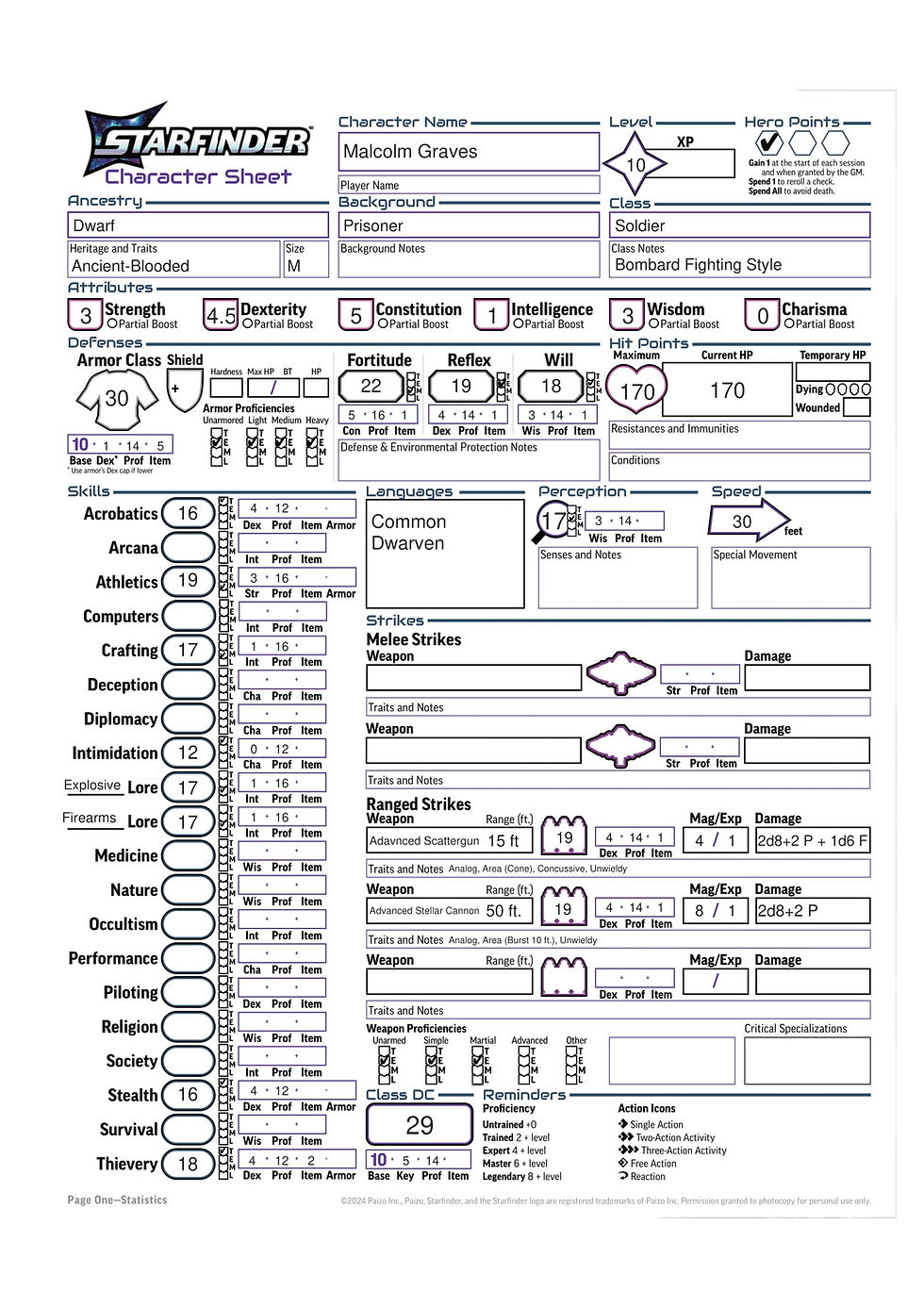 Level 10 Graves, Page 1