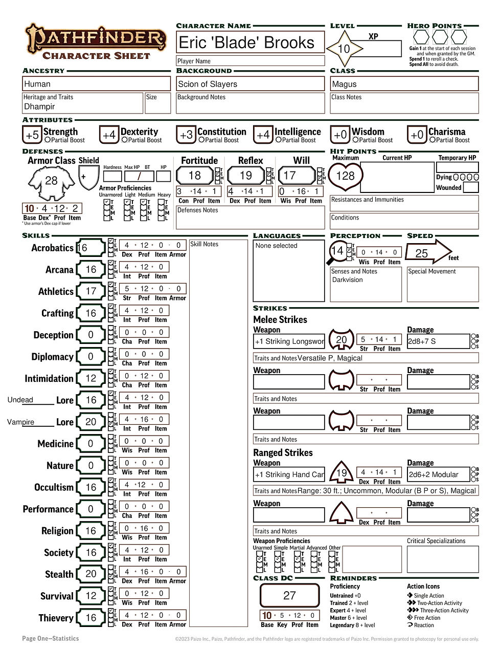Level 10 Blade, Page 1