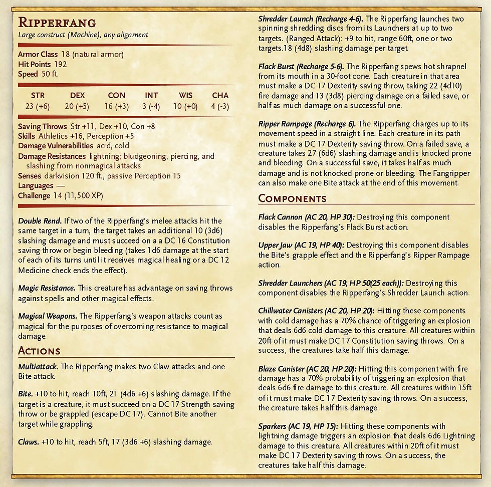 D&D Ripperfang by Cameron McLoud