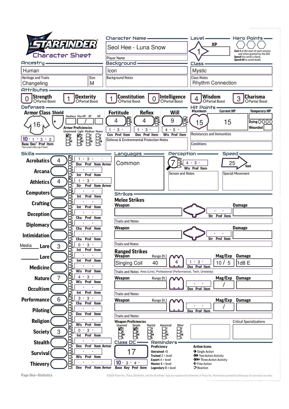 Level 1 Luna Snow, Page 1