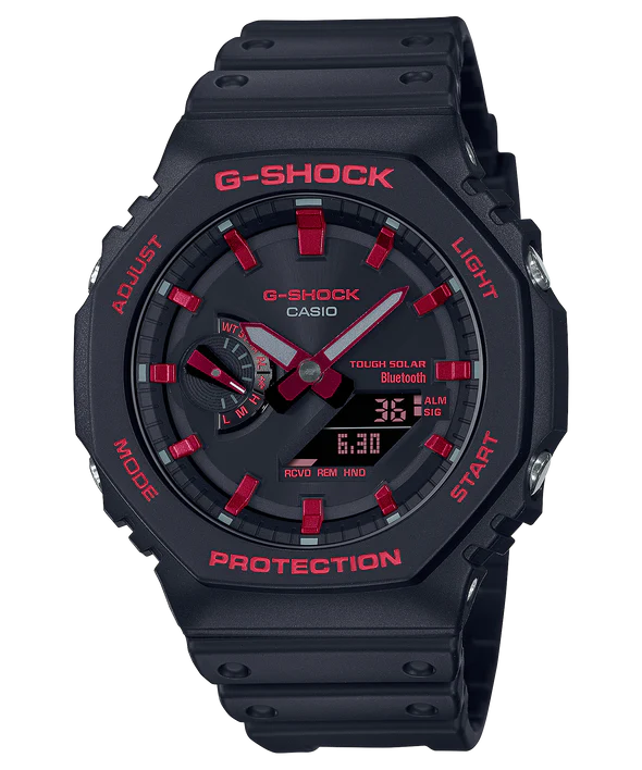 G-Shock Ignite Red Series Men's Bluetooth Solar Watch GA-B2100BNR-1A Black / Red