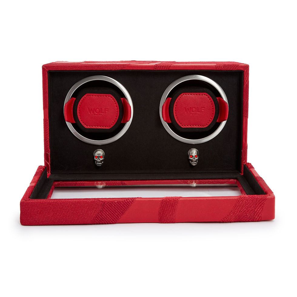 WOLF - MEMENTO MORI DBL CUB WATCH WINDER RED(V)