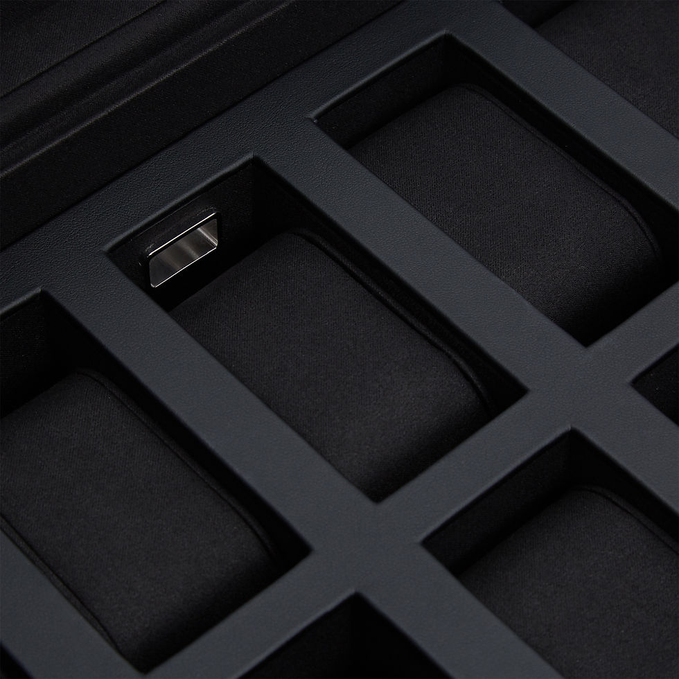 Thumbnail: WOLF - MEMENTO MORI 10PC WATCH BOX BLACK (V)