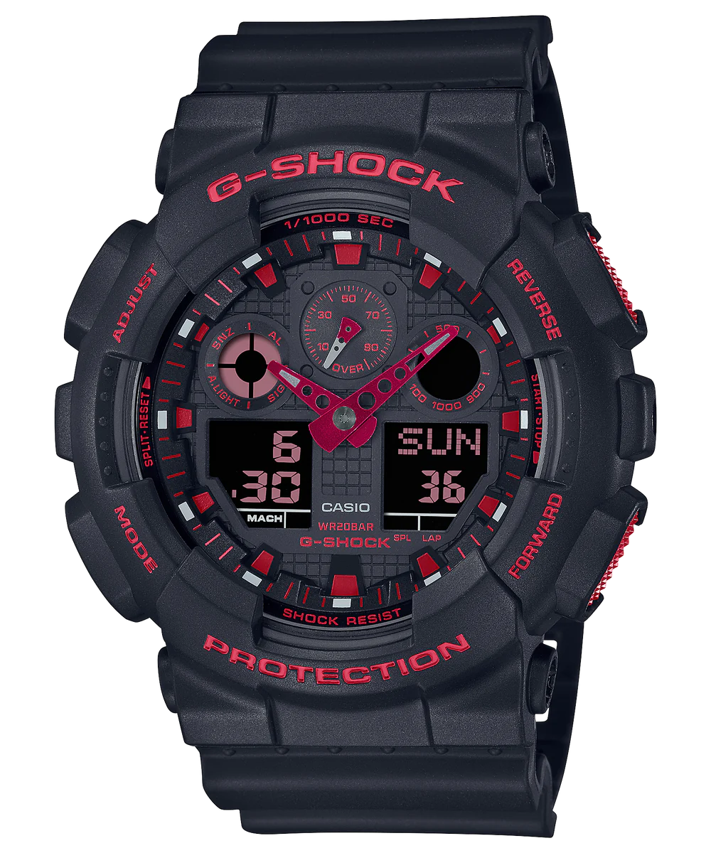 G-Shock Ignite Red Series Men's Watch GA-100BNR-1A Black/Red