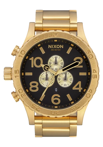 Nixon Mens 51 30 Chronograph Watch Black Gold WatchWorldAustralia