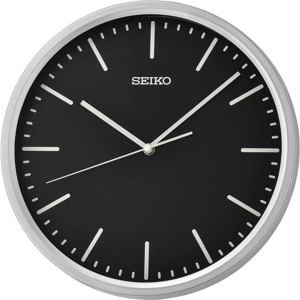 Seiko Analogue Wall Clock QHA009-S Black/Silver