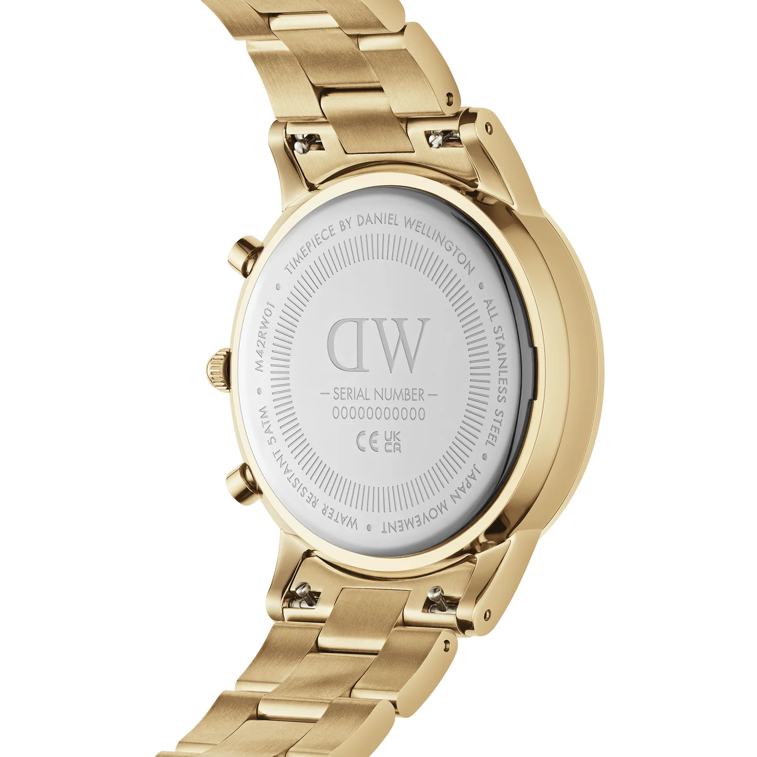 Thumbnail: Daniel Wellington Iconic Chronograph Link Oynx Gold 42mm DW00100641 Watch