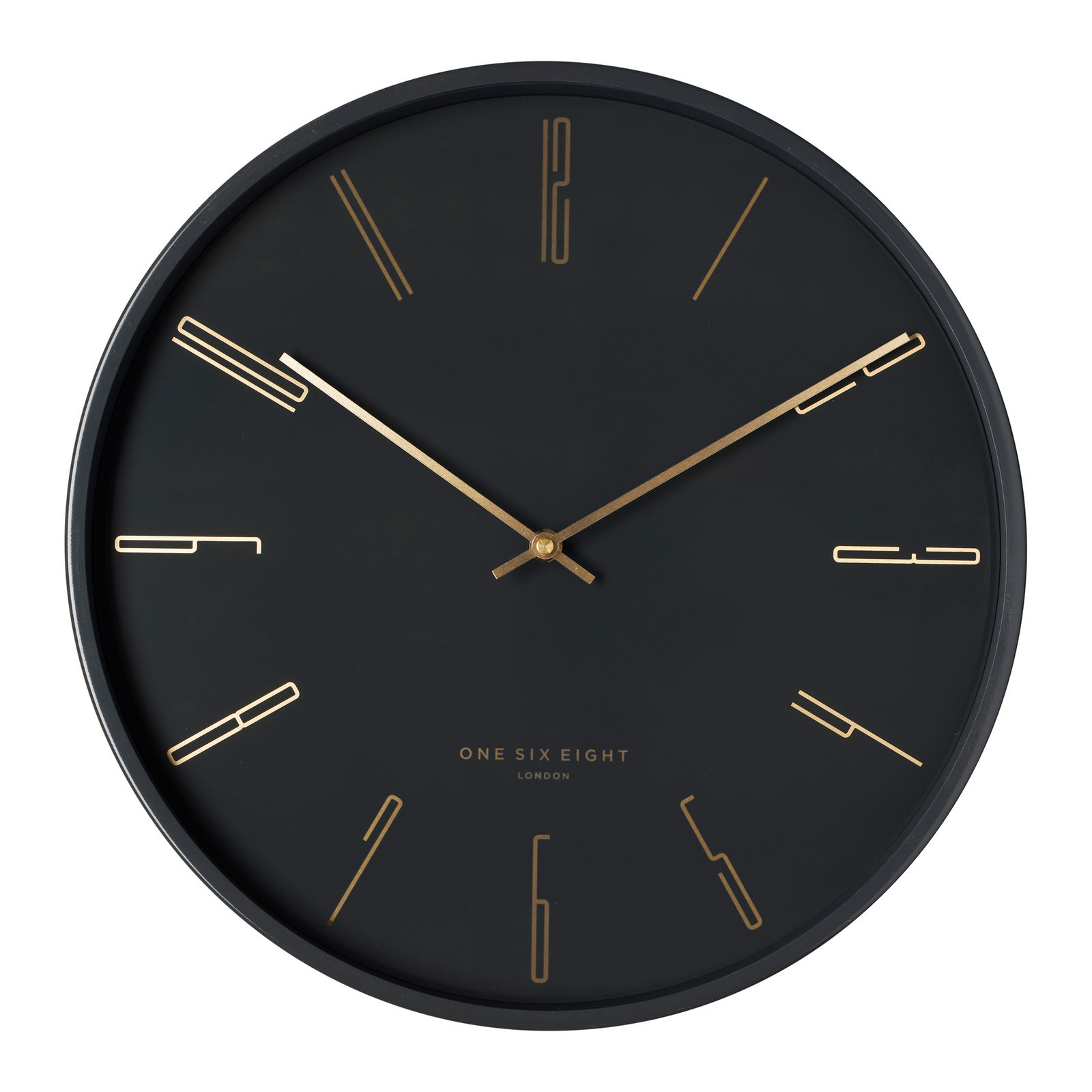 One Six Eight London Maya 30cm Charcoal Grey Silent Wall Clock