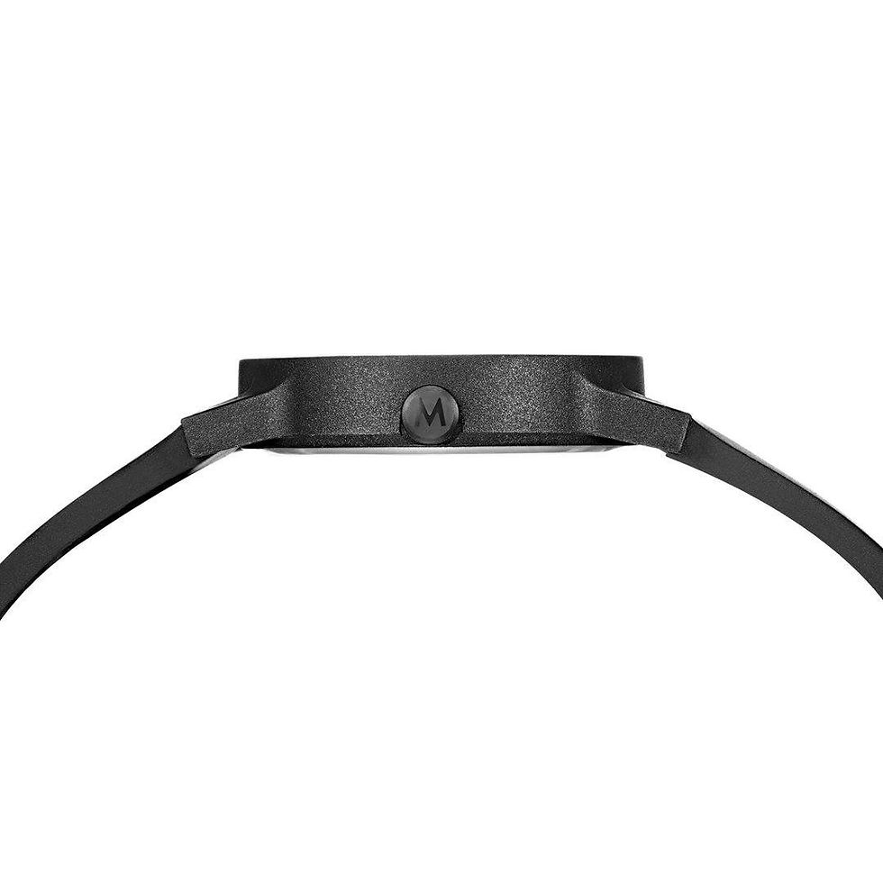 Thumbnail: Mondaine - #8A SBBS ESSENCE BLK DL RUBBER 32mm