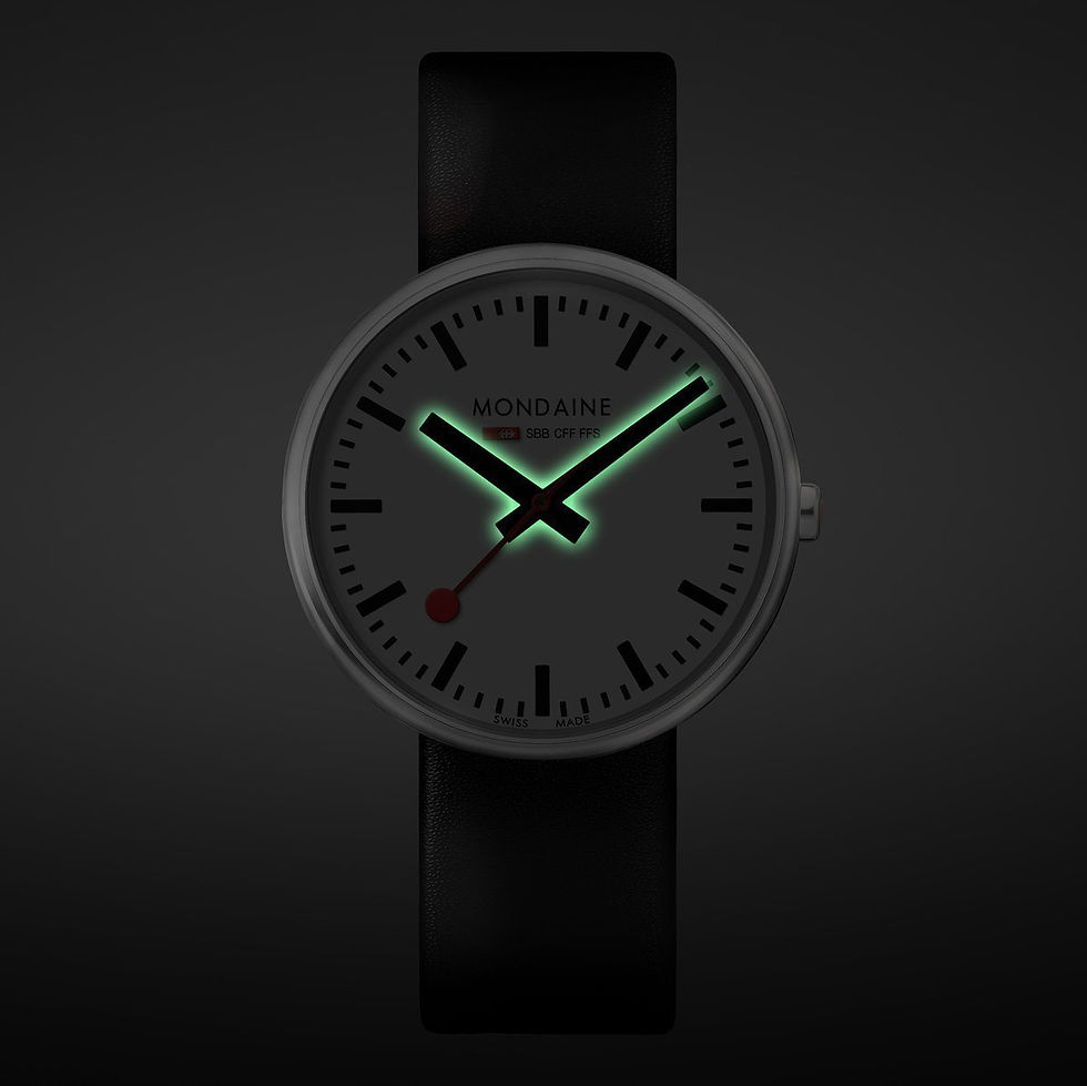 Thumbnail: Mondaine - #8A MINI GIANT BACKLIGHT WHT DL 35mm