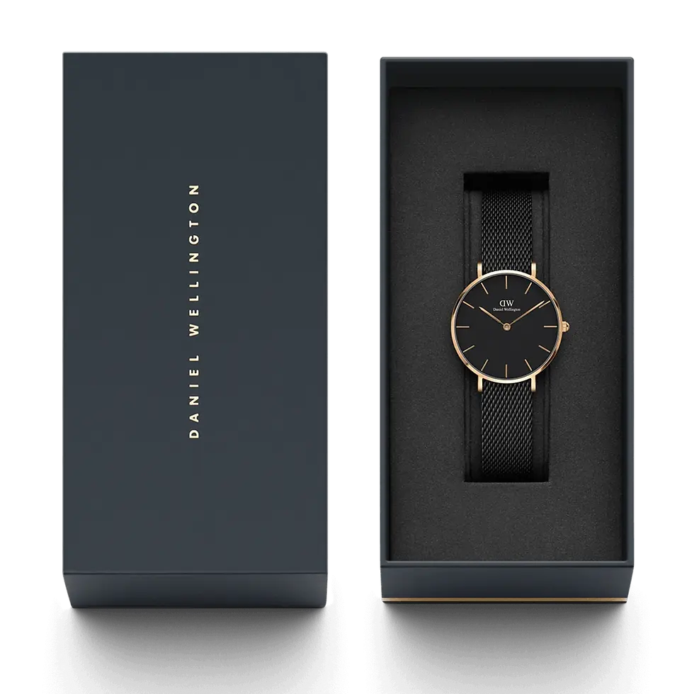 Thumbnail: Daniel Wellington Petite Ashfield 32mm Rose Gold Black DW00100201 Watch