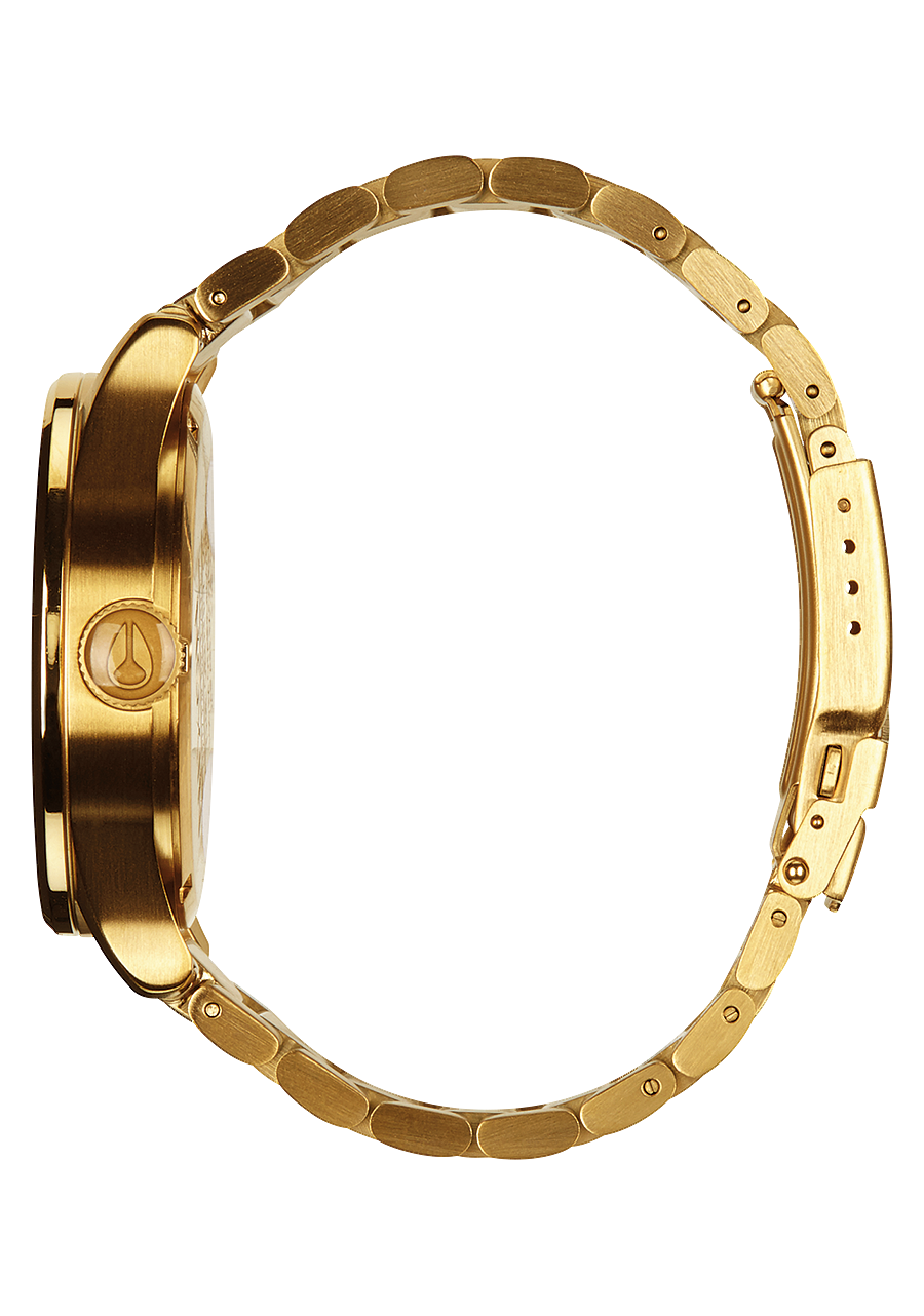 Thumbnail: Nixon Mens Sentry SS Stainless Steel Watch All Gold