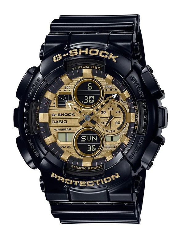 G-Shock Men's Digital Analogue Watch GA-140GB-1A1 Black / Gold