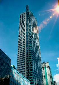 PBCOM Tower Makati CBD office space for rent, Class A skyscraper and second tallest building in the Philippines, PEZA-certified with BPO-grade facilities including 100% backup power, multiple telecom risers, fiber optic backbone, 24/7 security, and modern fire protection, located along Ayala Avenue corner Rufino in the heart of the Makati financial district.