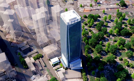 Altaire Makati 45-storey Grade-A office building along Malugay Street, featuring LEED Gold pre-certification, modern amenities, premium office spaces, 24/7 security, and sustainable high-performance design in the Makati CBD.