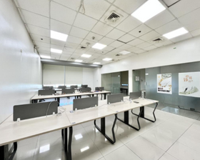 Grade A office building amenities at Century Diamond Tower, Makati – premium lobby, security, and business lounge access.