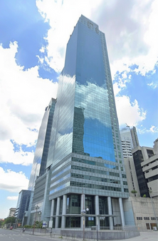 BDO Life Mega Plaza, formerly Petron Megaplaza, a 45-storey Grade A office skyscraper along Senator Gil Puyat Avenue in Makati Central Business District. Featuring 210-meter high modern architecture designed by Skidmore, Owings & Merrill, this premium office building offers prime commercial spaces for lease near Ayala Avenue, ideal for BPO companies, corporate offices, and financial institutions.