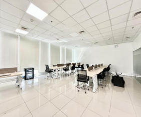 Grade A office building amenities at Century Diamond Tower, Makati – premium lobby, security, and business lounge access.