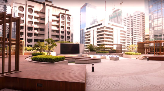Corporate Finance Plaza Ortigas Center Grade-A office building with modern architecture, high-speed elevators, 100% backup power, podium gardens, flexible office layouts, prime commercial location in Metro Manila, ideal for corporate offices and business headquarters.