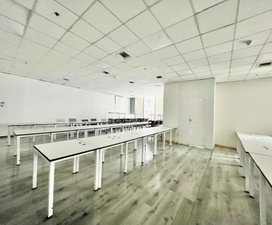 This image features an available office space for rent in Century Diamond Tower, Makati, ideal for BPO or IT-BPM. A premium PEZA-accredited office for lease in Century Diamond Tower, Makati CBD, is displayed. The visual shows a flexible workspace solution inside Century Diamond Tower, suitable for corporate use in Metro Manila. This image presents an efficient high-density office floor plate available for lease in Century Diamond Tower, Makati.