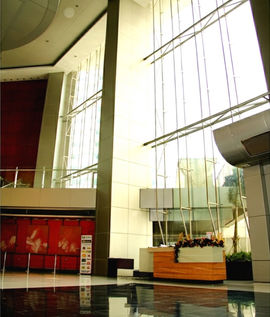 Alt: One Corporate Centre in Ortigas Center, Pasig City – a 54-storey Grade A, PEZA-accredited office tower developed by Amberland Corporation, offering premium office spaces for rent with modern amenities, strategic location, and world-class business facilities along Meralco Avenue.