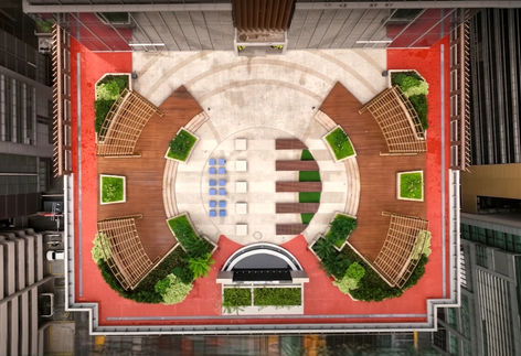 Corporate Finance Plaza Ortigas Center Grade-A office building with modern architecture, high-speed elevators, 100% backup power, podium gardens, flexible office layouts, prime commercial location in Metro Manila, ideal for corporate offices and business headquarters.