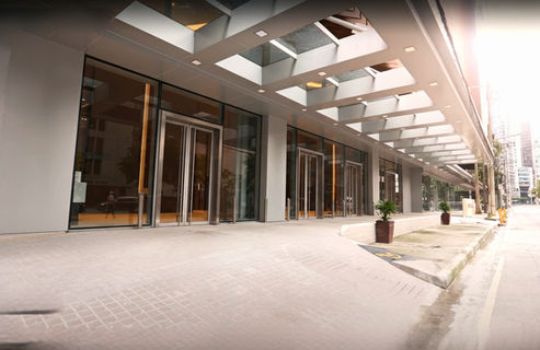 Corporate Finance Plaza Ortigas Center Grade-A office building with modern architecture, high-speed elevators, 100% backup power, podium gardens, flexible office layouts, prime commercial location in Metro Manila, ideal for corporate offices and business headquarters.