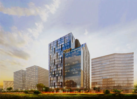 Bamberton Center Arca South Taguig – Grade A office building offering BPO and commercial office space for lease with modern sustainable design, seismic base isolation, 24/7 power, retail spaces, and flexible units from 118 to 345 sqm, strategically located near NAIA, BGC, and Makati CBD