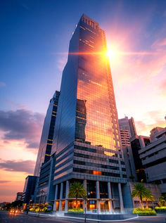 BDO Life Mega Plaza, formerly Petron Megaplaza, a 45-storey Grade A office skyscraper along Senator Gil Puyat Avenue in Makati Central Business District. Featuring 210-meter high modern architecture designed by Skidmore, Owings & Merrill, this premium office building offers prime commercial spaces for lease near Ayala Avenue, ideal for BPO companies, corporate offices, and financial institutions.