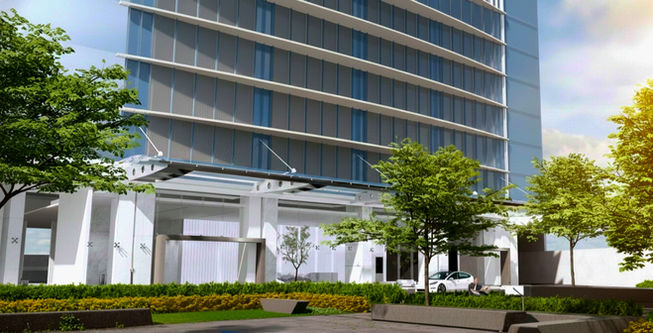 Altaire Makati 45-storey Grade-A office building along Malugay Street, featuring LEED Gold pre-certification, modern amenities, premium office spaces, 24/7 security, and sustainable high-performance design in the Makati CBD.
