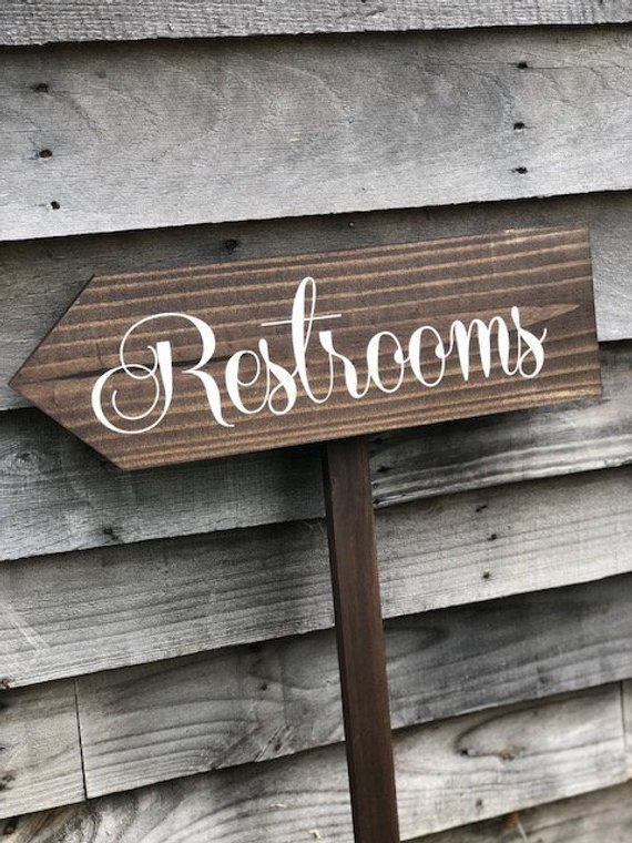 Wedding Decor Ideas Restroom Sign