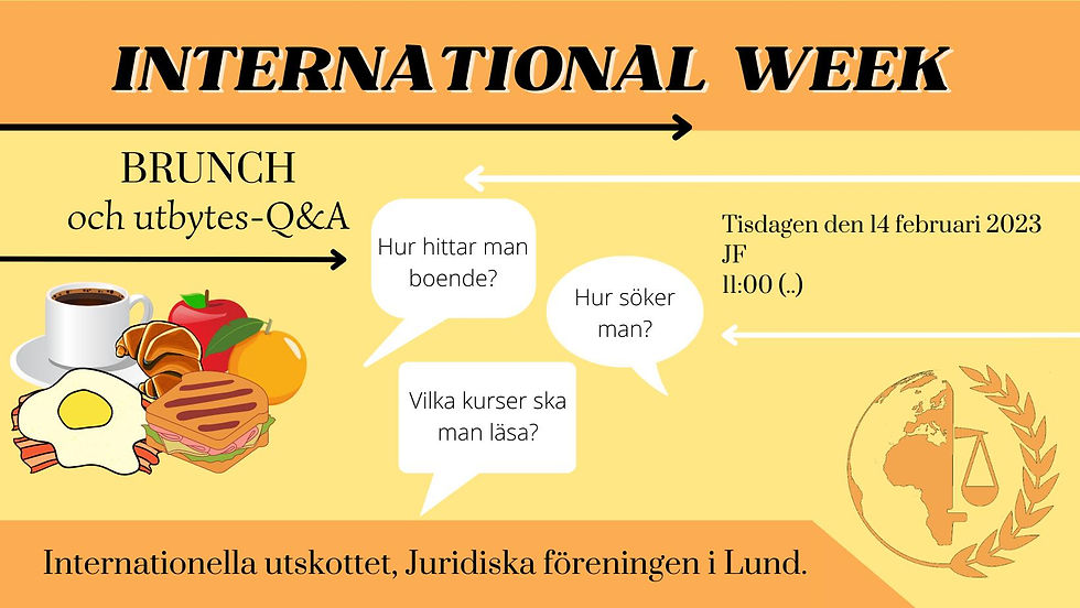 BRUNCH och utbytes-Q&A - INTERNATIONAL WEEK 2023