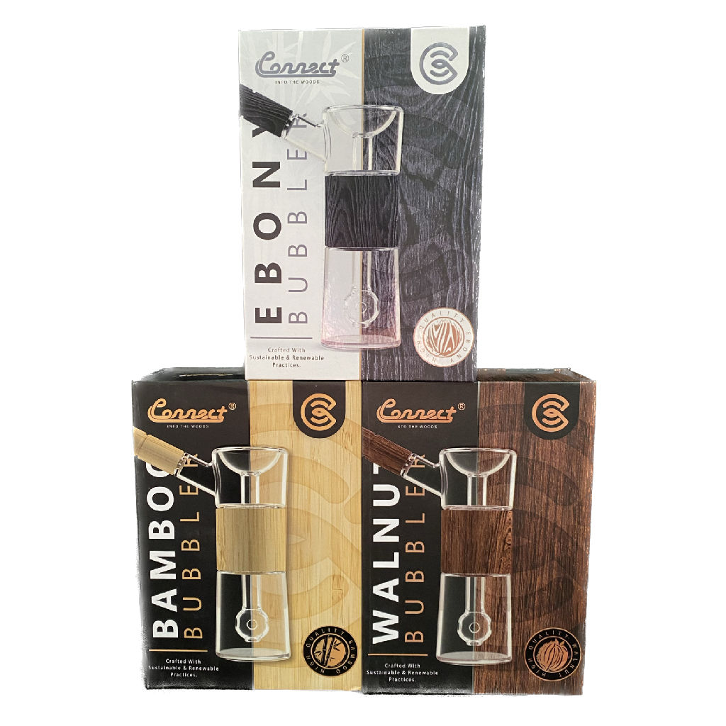 Connect | Wood + Glass Bubbler Pipe