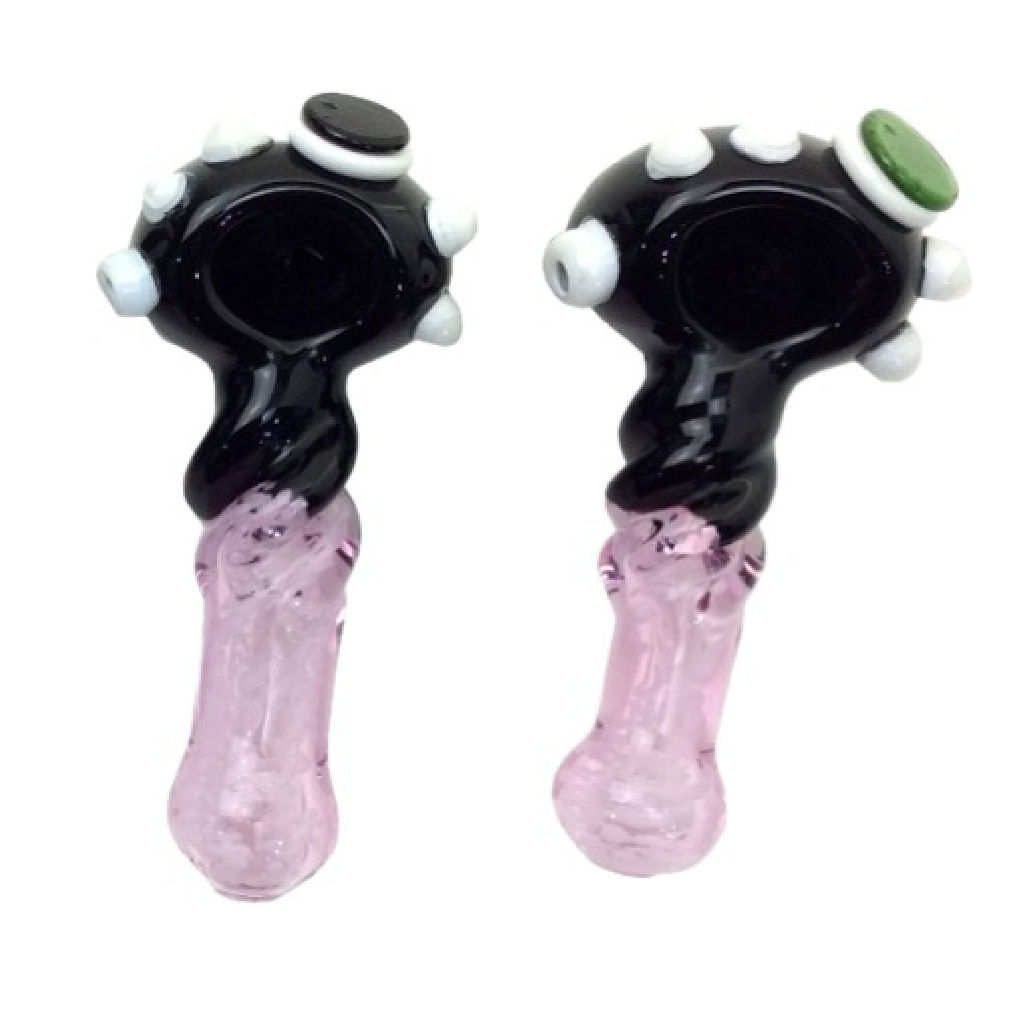Black + Pink Hand Pipe | 5 Inches