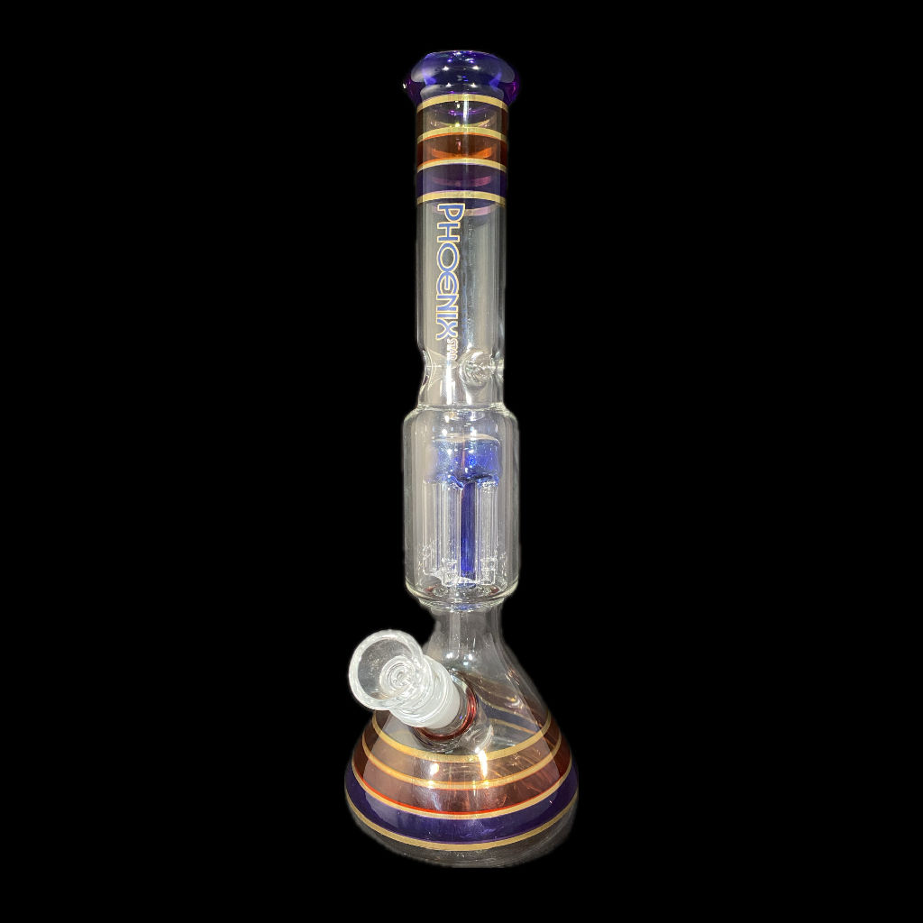 Phoenix Star | Striped Beaker Bong | 13 Inches