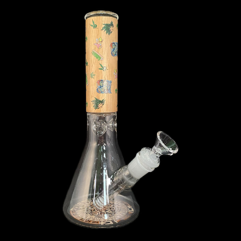 Wood Neck Beaker Bong | 9 Inches