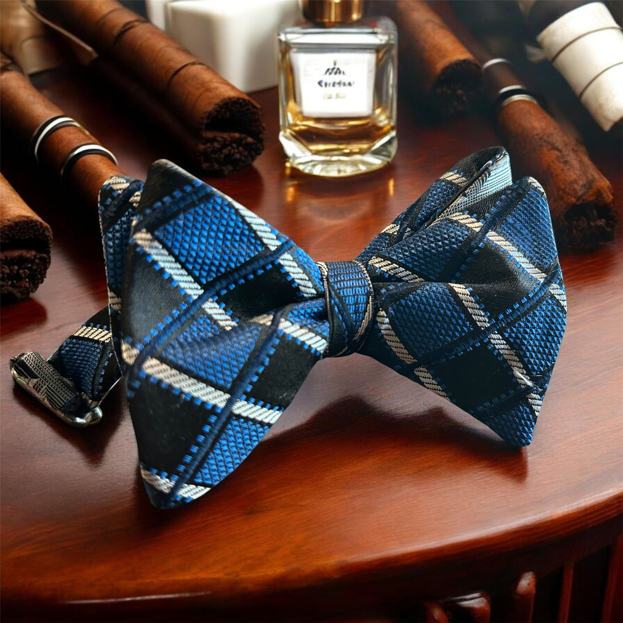K0025 / 2 Tone / Blue-Black Check / Silver-Black Check
