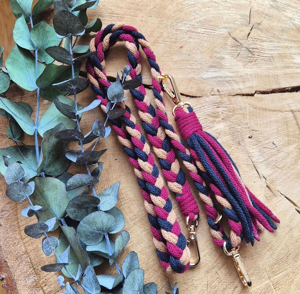 Miniaturbild: Handykette mit Quaste - dreifarbig