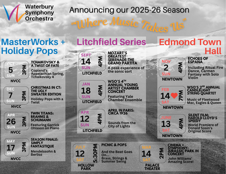 Announcing WSO's 2025/26 Season & Calendar Dates!