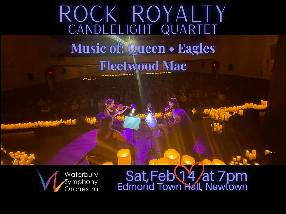 An exquisite Valentine's Day evening. Candlelight Quartet Concert : Music of Fleetwood Mac, Eagles & Queen