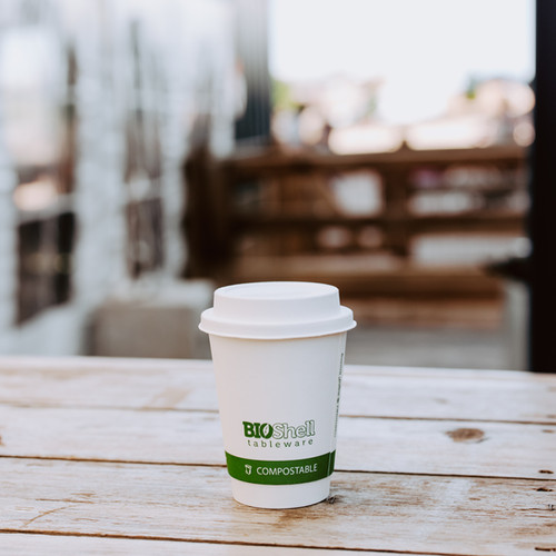 BioShell 12 oz Insulated Hot Cup | 25 or 500 Count | Plastic Detox