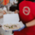 9x6x3 Clamshell with takeout food at Farmer's Market