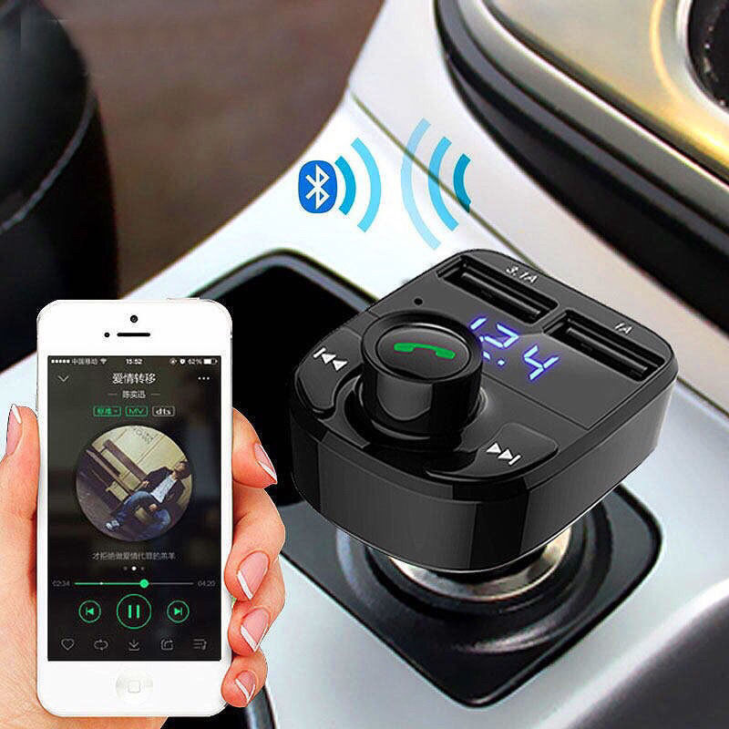 Miniatura: ￼Carregador Carro Transmissor Fm Bluetooth Veicular Mp3 Rádio