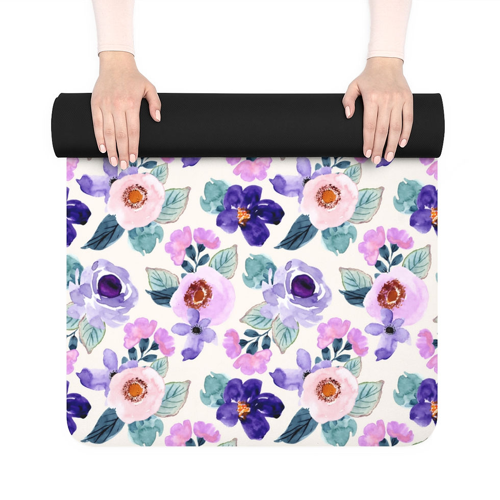 Floral Pattern Design | Rubber Yoga Mat